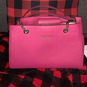 Hot pink Guess purse